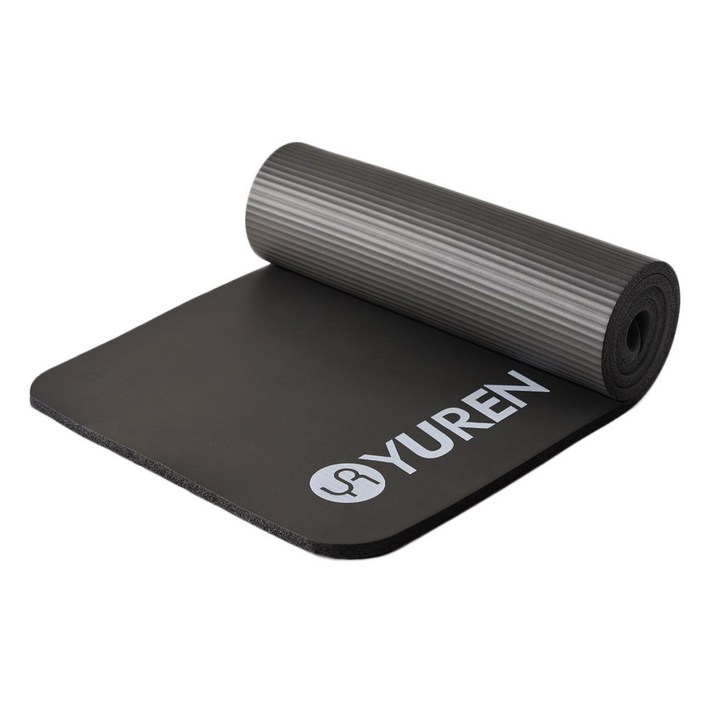 유렌 NBR 요가매트 12mm 운동매트, 블랙, 1개