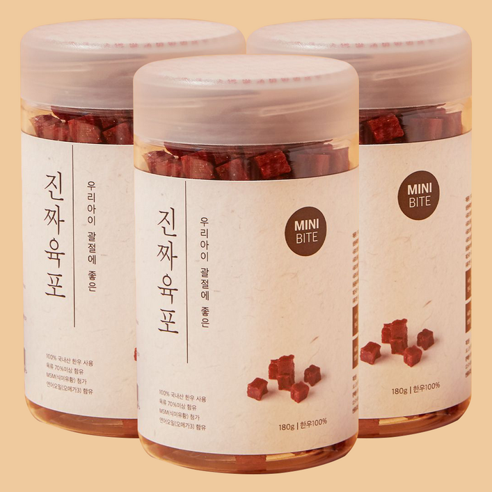 진짜육포 강아지 간식 져키 180g 진짜육포 강아지 간식 져키 180g