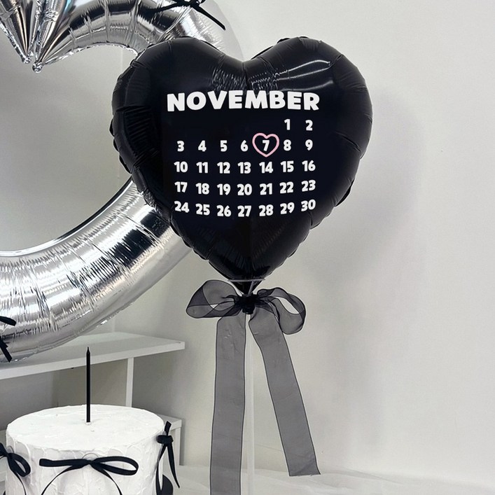 파티아일랜드 캘린더 하트 스탠드 세트 달력 생일 기념일