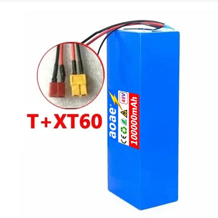 2024 전기 자전거 스쿠터용 리튬 이온 배터리 팩 1000W BMS 포함 54.6V 전기 자전거 13S5P 48V 100000mAh 100Ah 신제품