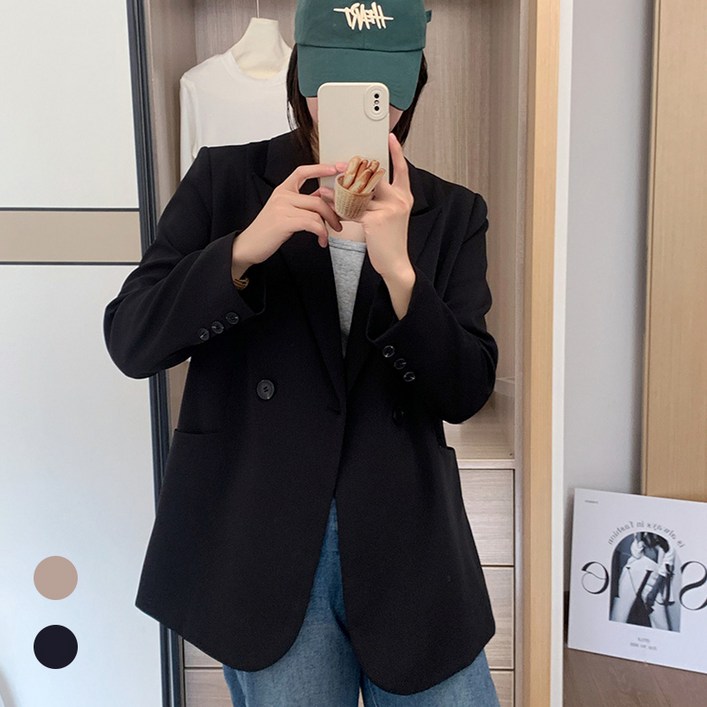 Titikong 여성 정장 코트 루즈핏 캐주얼 스탠다드핏 자켓 세미 면접 아우터