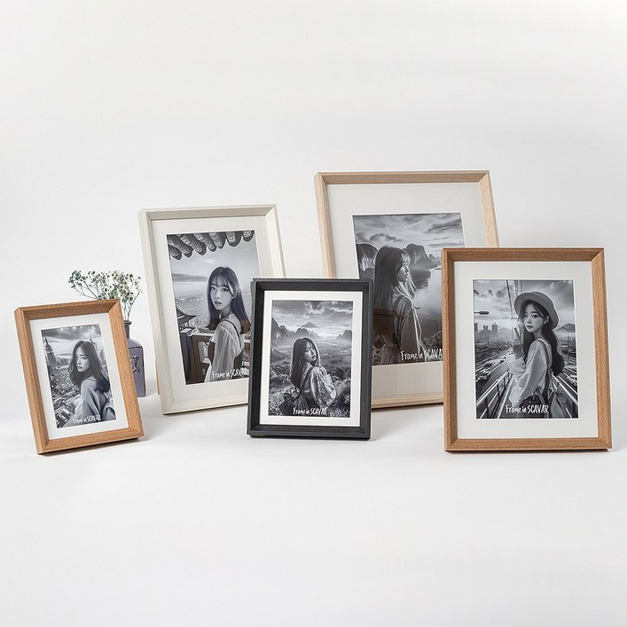 스카바르 아크릴 우드 작은 포토 테이블 액자 3×5 4×6 5×7 6×8 8×10 A4 11×14, 1개
