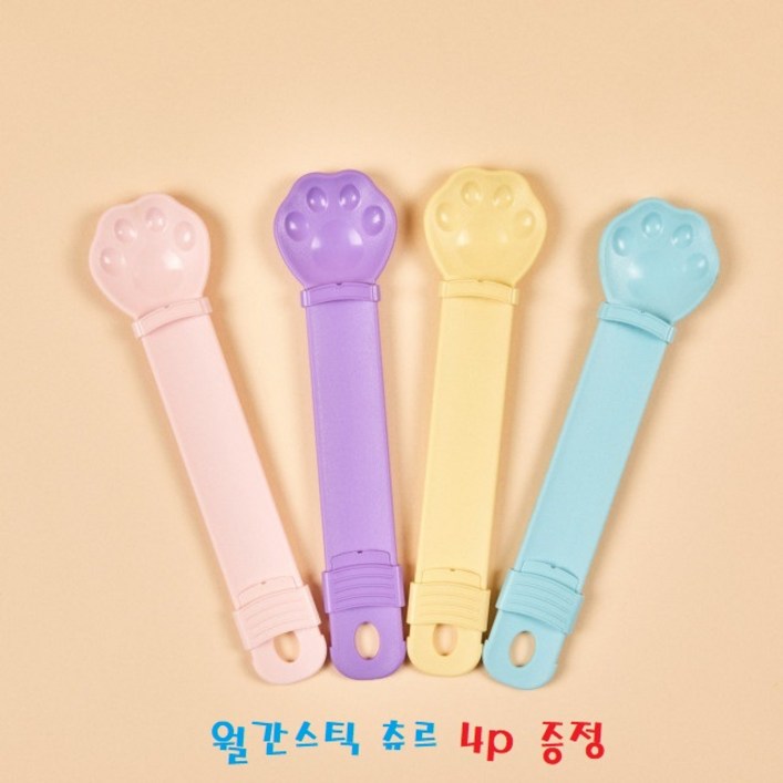 코숏만세 고양이 강아지 츄르스푼 츄르짜개 숟가락 4종+츄르4p, 1개