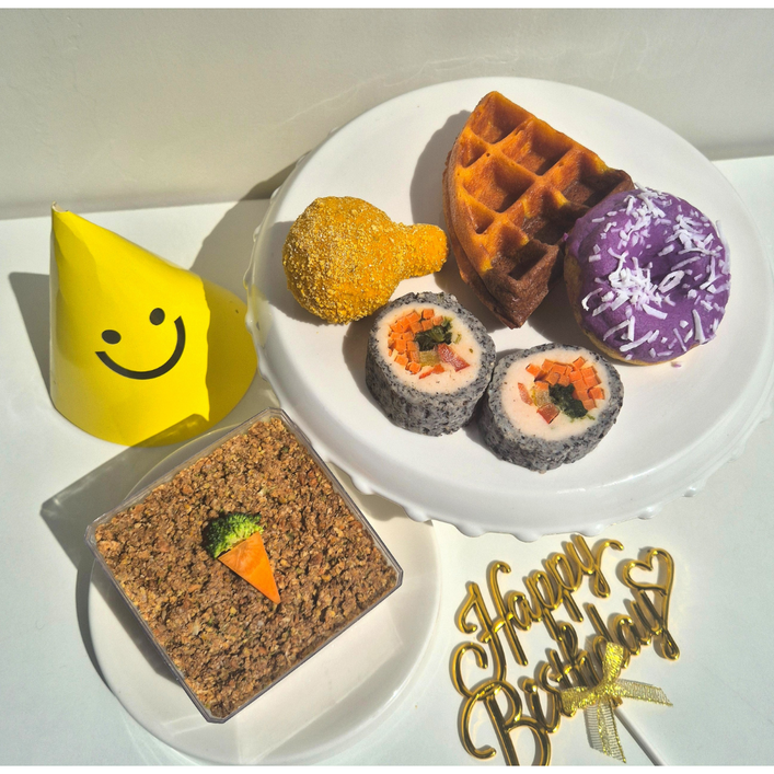 까까묵자 강아지 케이크 생일상 수제간식