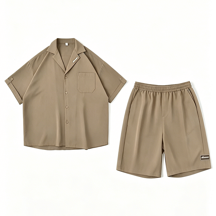 스타일닥터  남성 여름 반팔 반바지 정장 세트 루즈핏 여름 캐주얼