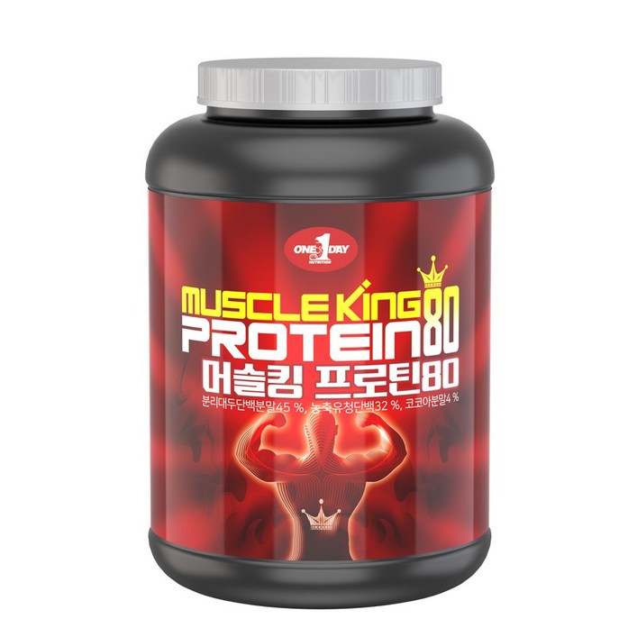 원데이뉴트리션 머슬킹 80 프로틴 헬스 보충제, 2kg, 1개