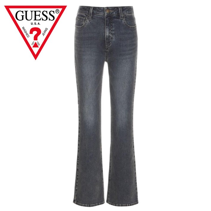 백화점발송 게스 여성 청바지 부츠컷 데님 블루진 스판 플레어 출근 캠핑 여행 팬츠