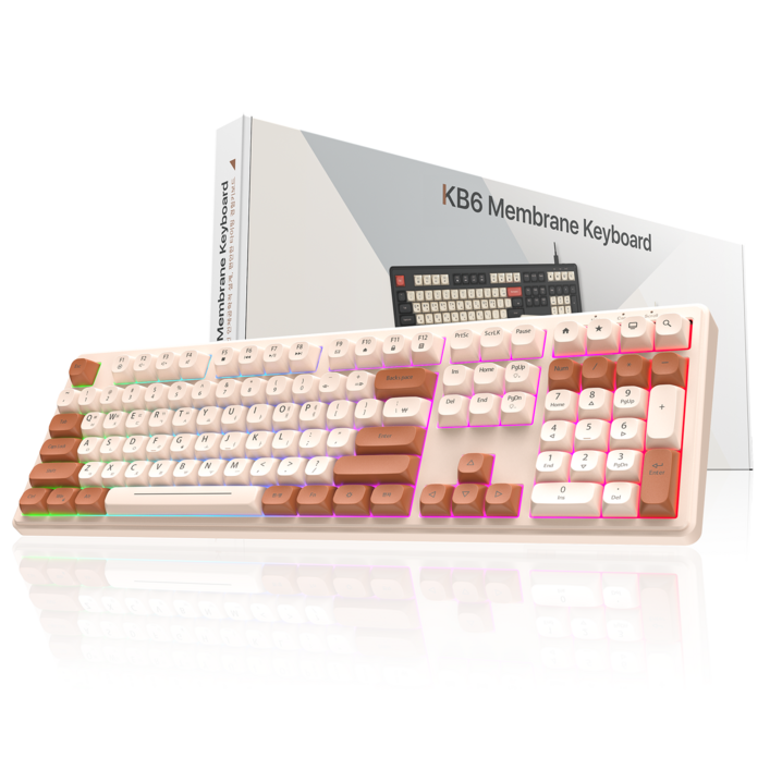 OMIIYA 키보드 유선 108키 풀배열 멤브레인 저소음 사무용