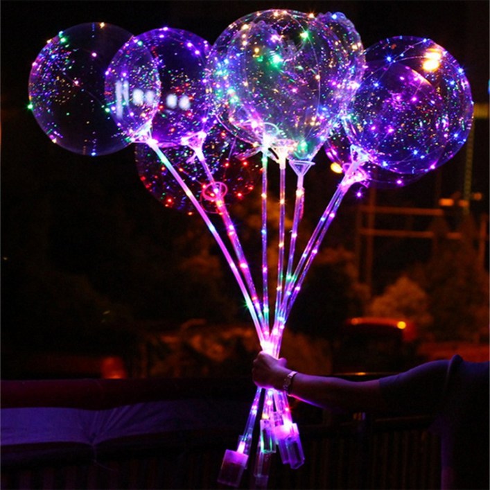 풍선 LED 투명풍선 케이스 야광 축제 파티용품 이벤트, LED 투명풍선세트(케이스) - 쇼핑앤샵