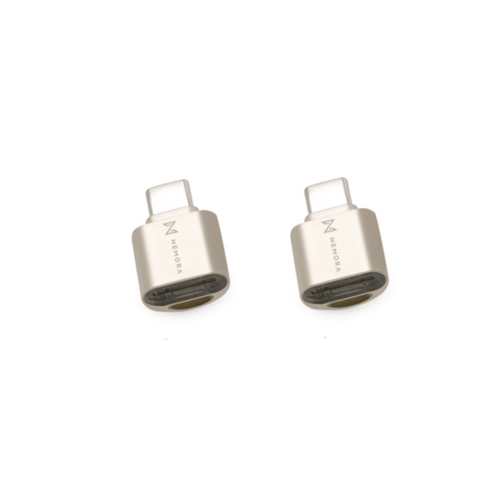 C타입 전용 USB3.1 카드리더기 OTG TF카드 마이크로SD 메모리 최대 2TB 스마트폰 태블릿 노트북 디카 차량용 블랙박스 영상확인 2개 세트, 골드+골드, 1개