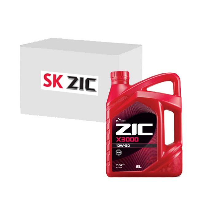 SK엔무브 지크 X3000 10W30 6L 디젤전용 6L x 3개, 3개, 6L