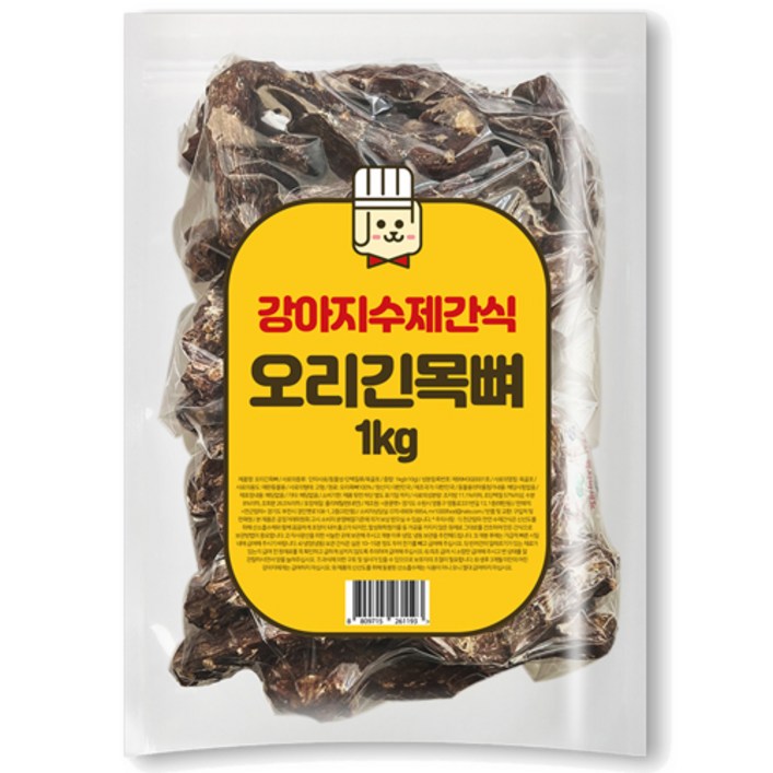 초대용량 강아지수제간식 오리긴목뼈1kg 국내생산, 오리긴목뼈1kg, 1kg, 1개