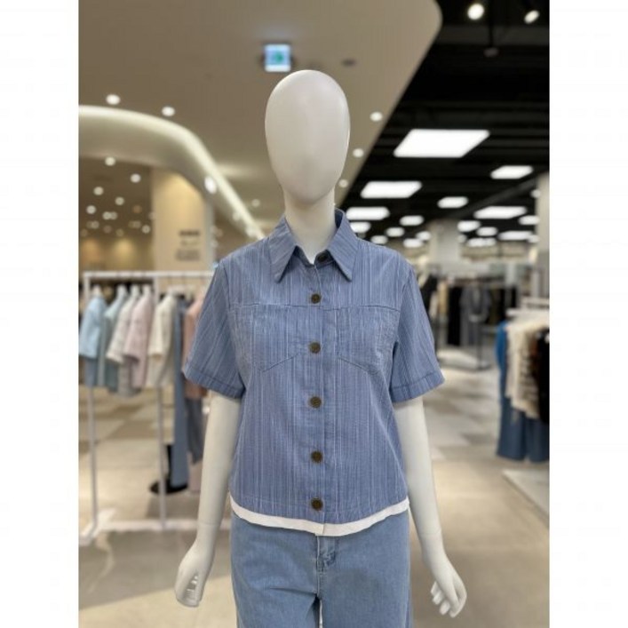 올리브데올리브 이중 밑단 면 숏 셔츠 YW4MB723 백화점 아울렛 한정수량 (3939909)