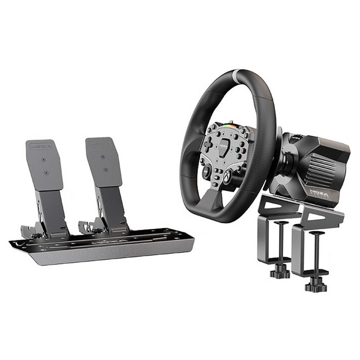 MOZA R3 스티어링 휠  레이싱 듀얼 페달 세트