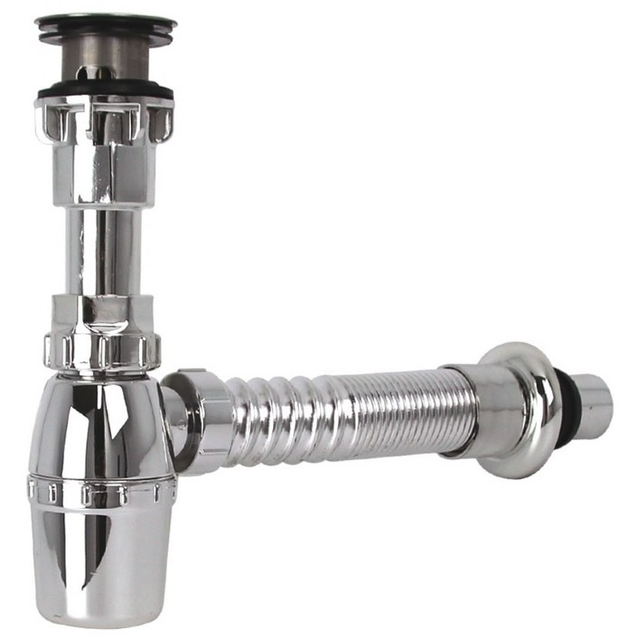 벽면 일체형 자동팝업 배수트랩 세면대부속 배수관