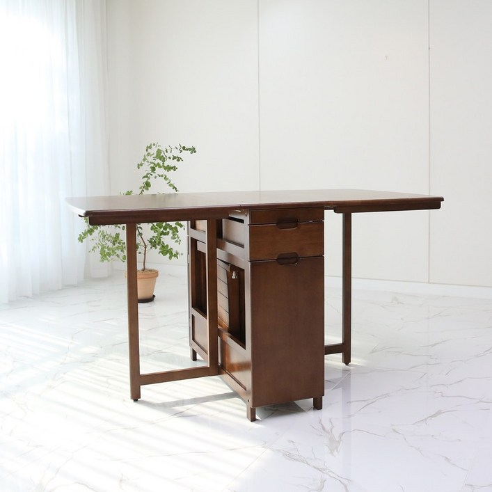 벤트리 벤느 원목 접이식 4인용 확장형 식탁 테이블 단품 의자 미포함