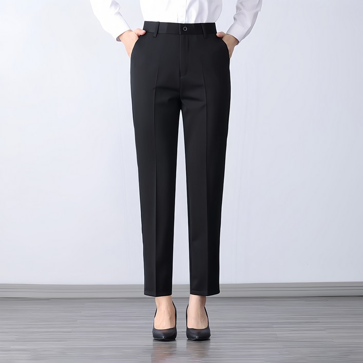 여성 정장바지 스판  일자핏  하이웨이스트 캐주얼