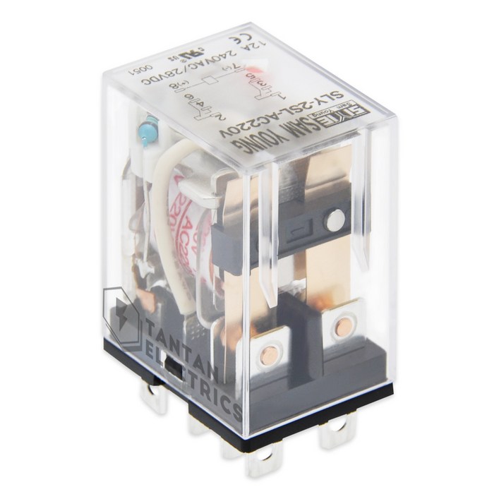 SLY-2SL-AC220V 릴레이 8핀 AC250V 12A LY2 소켓 LED타입  2극 2a2b 스위치 삼영전기