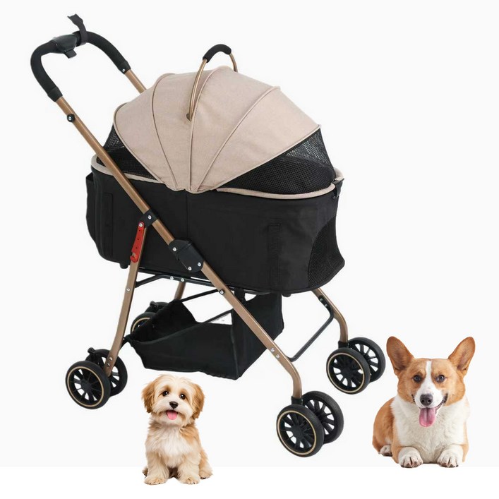 MILALOUIS 2025최신 강아지 유모차 애견유모차 원터치 퀵폴딩 강아지유모차 분리형 프리미엄 소형견 접이식 개모차