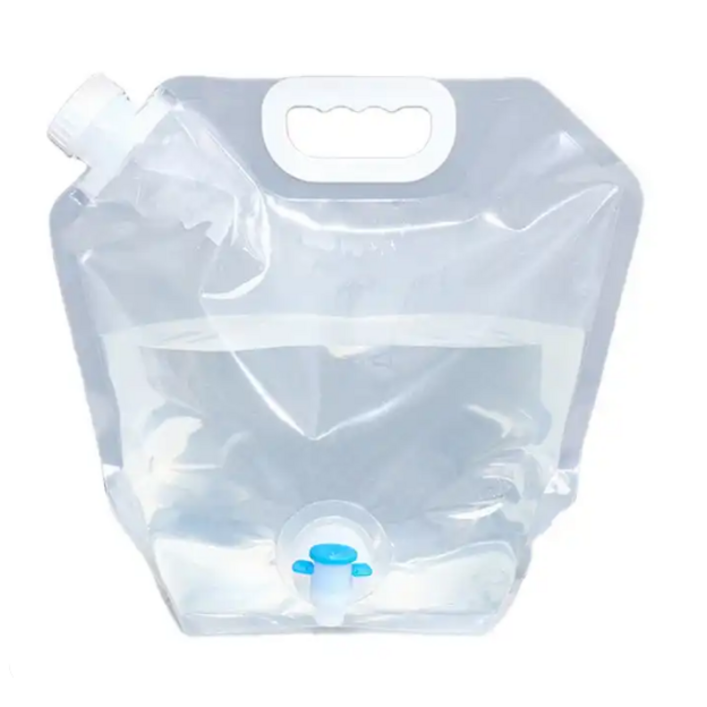 캠핑용 비닐 물통 10L 휴대용 물주머니 투명 워터저그, 투명화이트, 1개