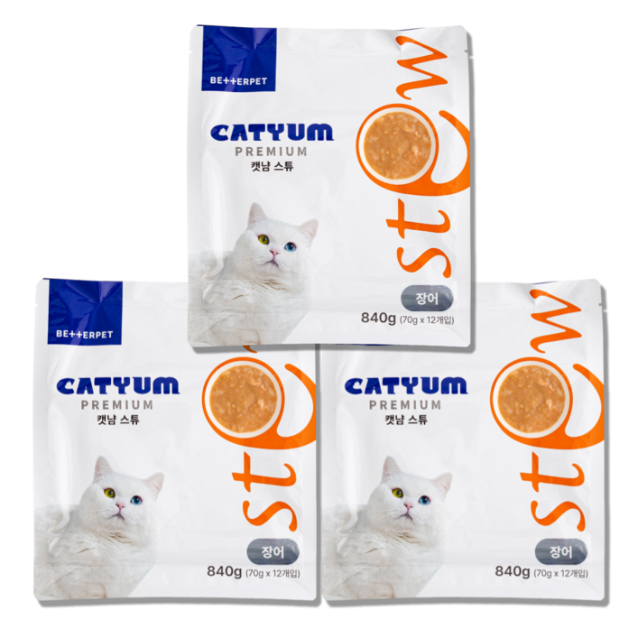 베러펫 캣냠 고양이습식사료 고양이사료 주식 스튜, 장어, 70g, 36개