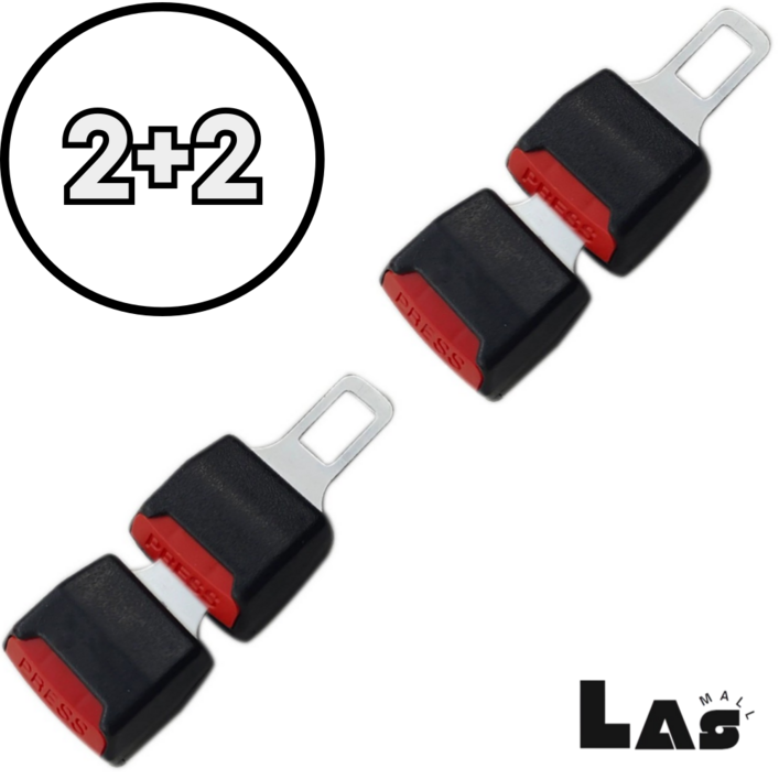 라스몰 안전한 안전벨트연장클립 길이조절 경고음차단, 4개, 블랙