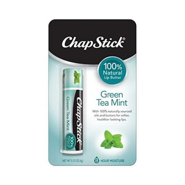 챕스틱 ChapStick 100% 내추럴 립 버터 그린티 민트 0.15 oz (3팩)