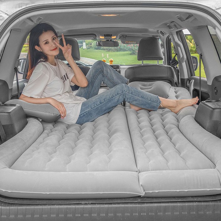 SUV 에어매트리스 캠핑 침대, 에어 펌프가 있는 팽창식 두꺼운 자동차 에어베드, 휴대용 슬리핑 패드 매트리스, 자동차 에어 매트리스, 홈 자동차 여행 캠핑용품, 회색 SUV 에어매트리스 캠핑 침대, 에어 펌프가 있는 팽창식 두꺼운 자동차 에어베드, 휴대용 슬리핑 패드 매트리스, 자동차 에어 매트리스, 홈 자동차 여행 캠핑용품, 회색