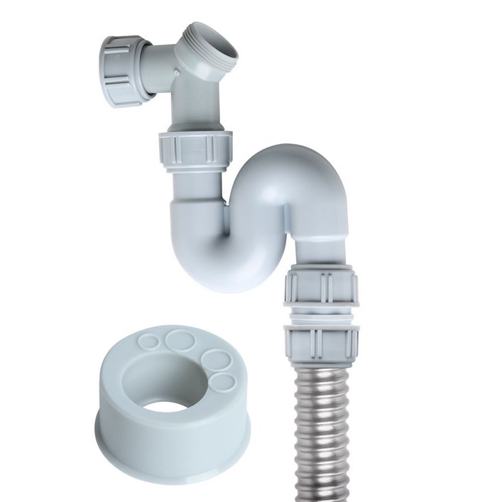 싱크대 S트랩 부속품 배수구 배수호스 교체 배수관 악취방지 배수캡 씽크대 냄새차단, 1개