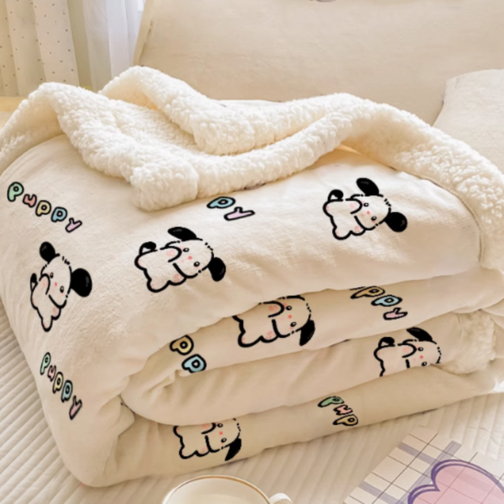YYT 양면 양털 이불 겨울담요