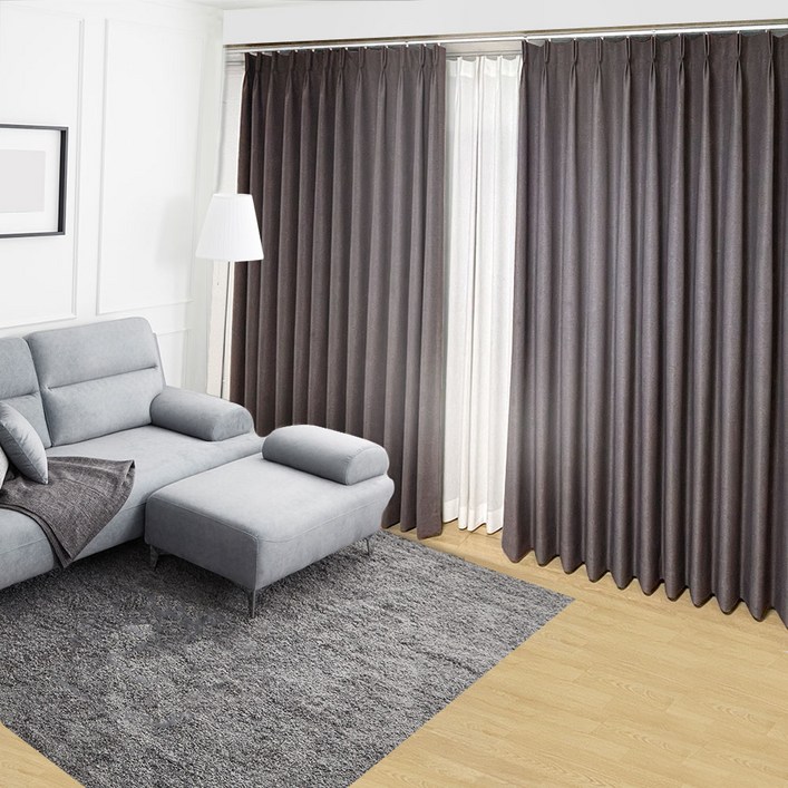 스마일데코 호텔식 나비주름 형상기억 암막커튼 2장셋트