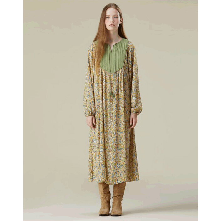 써스데이아일랜드 정상가-329000원Thursday Island 퀼팅 페이즐리 패턴 원피스T236MOP165W 340782