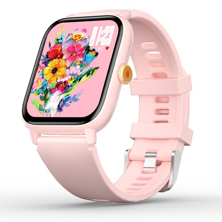 WAPIK 블루투스 통화 스마트워치 Z8 한글판 GPS, 핑크, 4.8cm, GPS + 블루투스