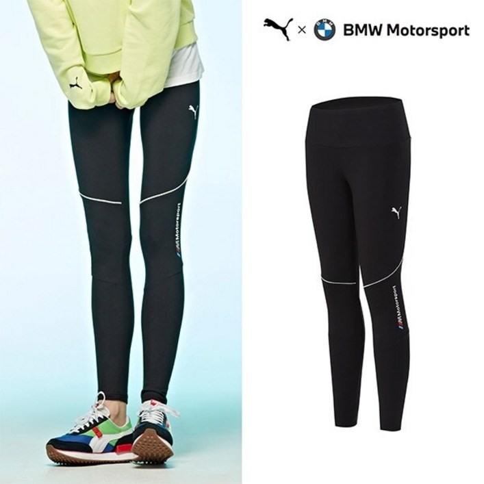 푸마 BMW 모터스포츠 로고 여성 레깅스 블랙 푸마 BMW 모터스포츠 로고 여성 레깅스 블랙
