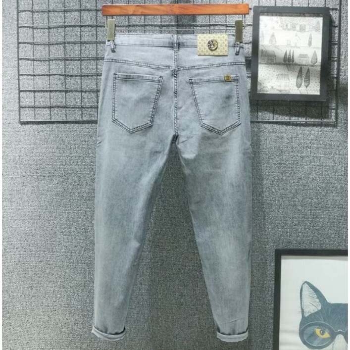밴딩 테이퍼드 청바지 컷팅진