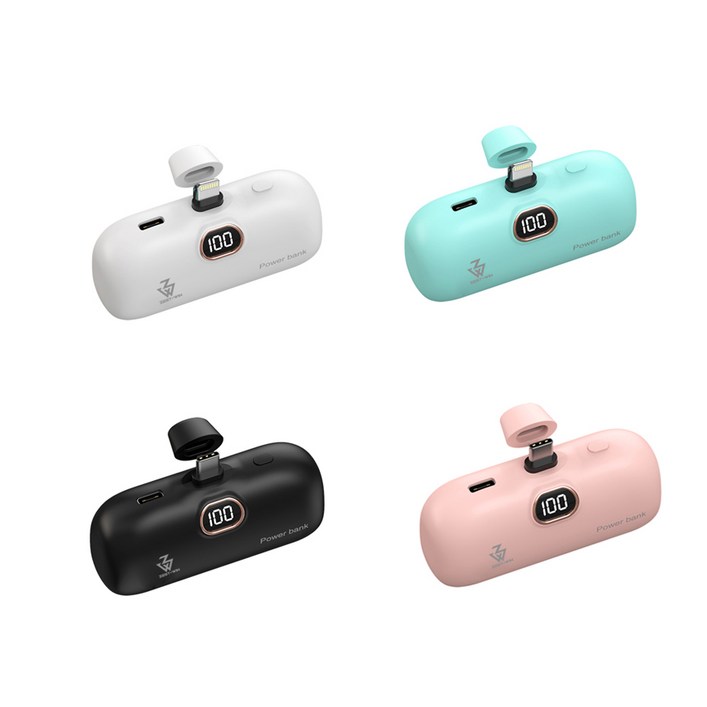 제스트윈 5000mAh 고속 충전 미니 보조 배터리 휴대폰 삼성 갤럭시 아이폰 호환 휴대용, 블랙, 삼성갤럭시(C타입)