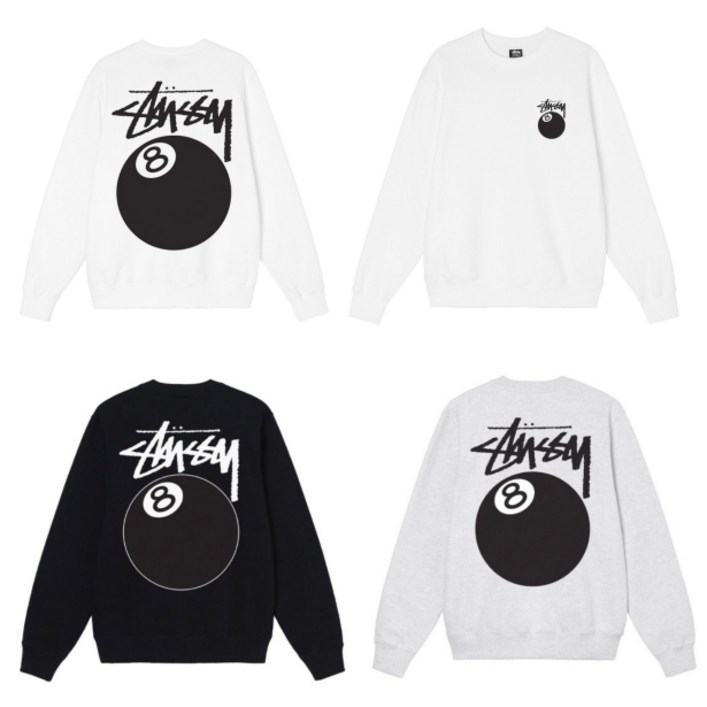 스투시 8 볼 크루 긴팔 맨투맨 티 1914749