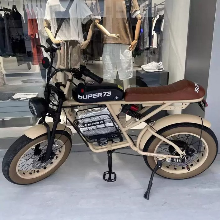 super73 전기자전거 레트로 자토바이 팻바이크, 48V, 스틸