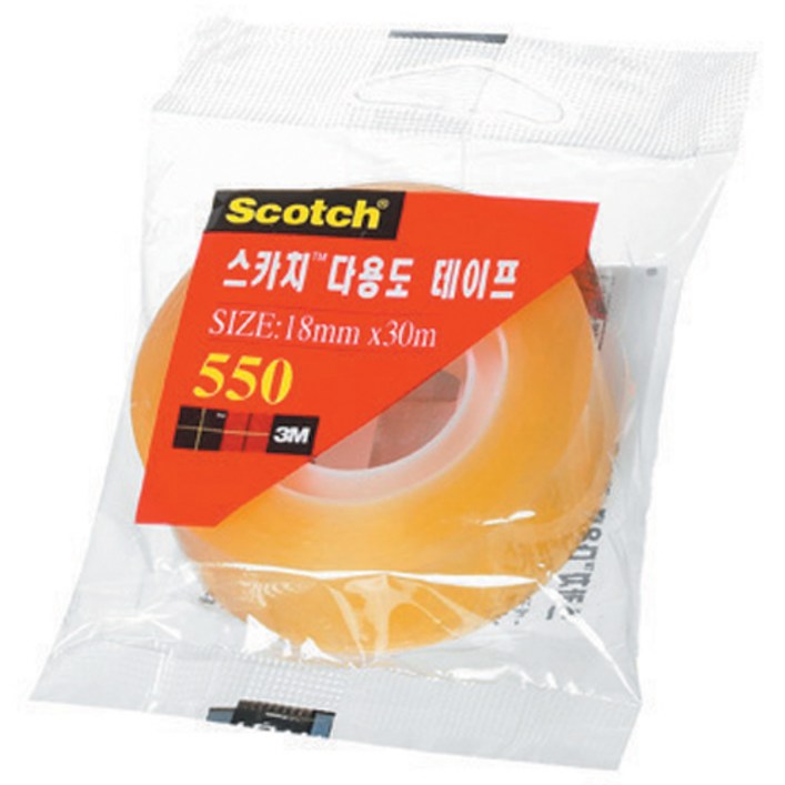스카치 다용도 테이프 550 리필 18mm x 30m, 6개