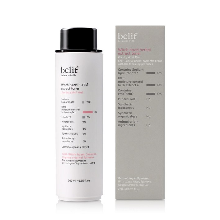 빌리프 위치 헤이즐 허벌 익스트랙트 토너 200ml (건성용), 200ml, 1개