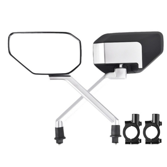 아트모홈 자전거 사이드미러 백미러 와이드형 좌우한쌍, 1개, 블랙 한쌍