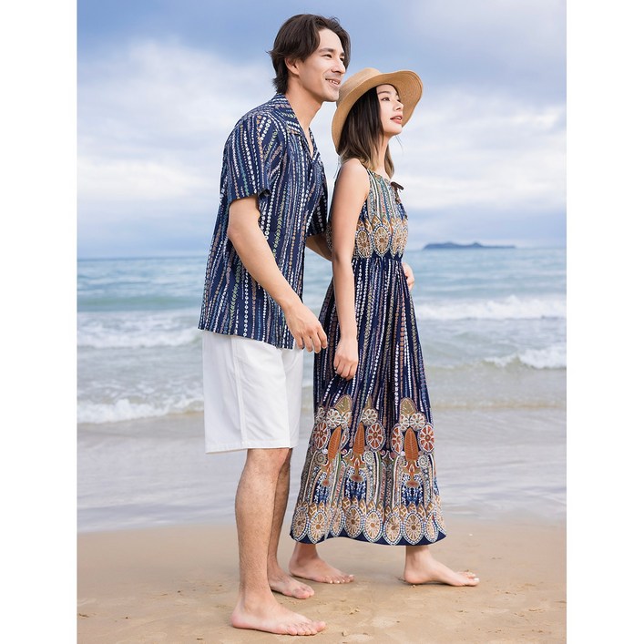 4477두근비치 신혼여행 커플룩 바캉스 원피스 휴양지 커플룩 허니문 커플룩 하와이안 원피스 커플 바캉스룩 동남아 커플룩 여름 휴양지 원피스 허니문 원피스 바캉스 커플룩 비치