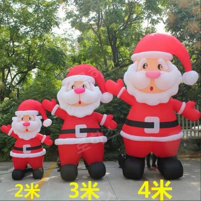 초대형 산타 인형 벽장식 크리스마스 야외장식, 6미터 서 있는 산타클로스 송풍기 등