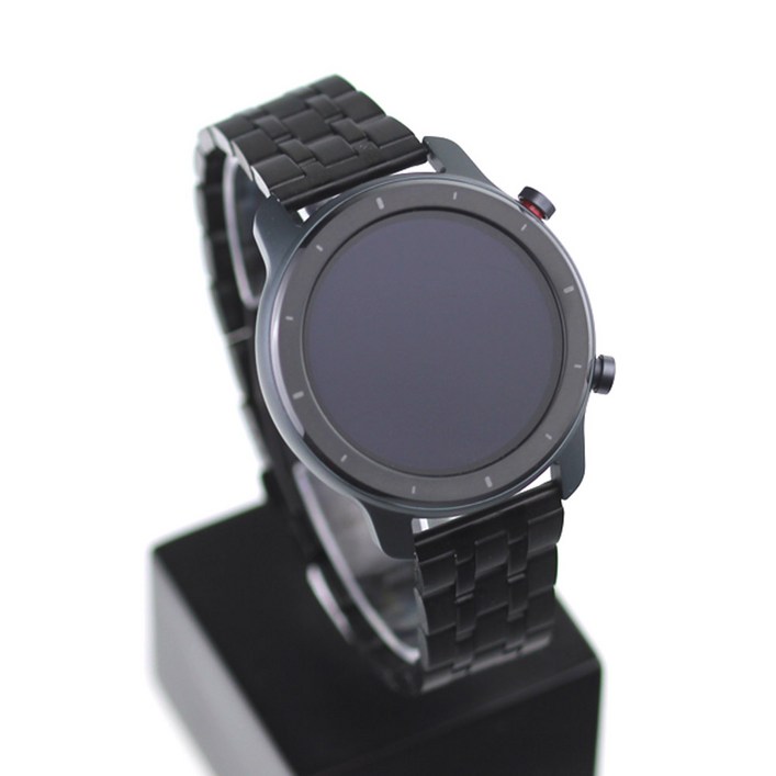 샤오미 시계줄 GTR42 메탈스트랩 5라인 자동버클 밴드 블랙 ME39BK20