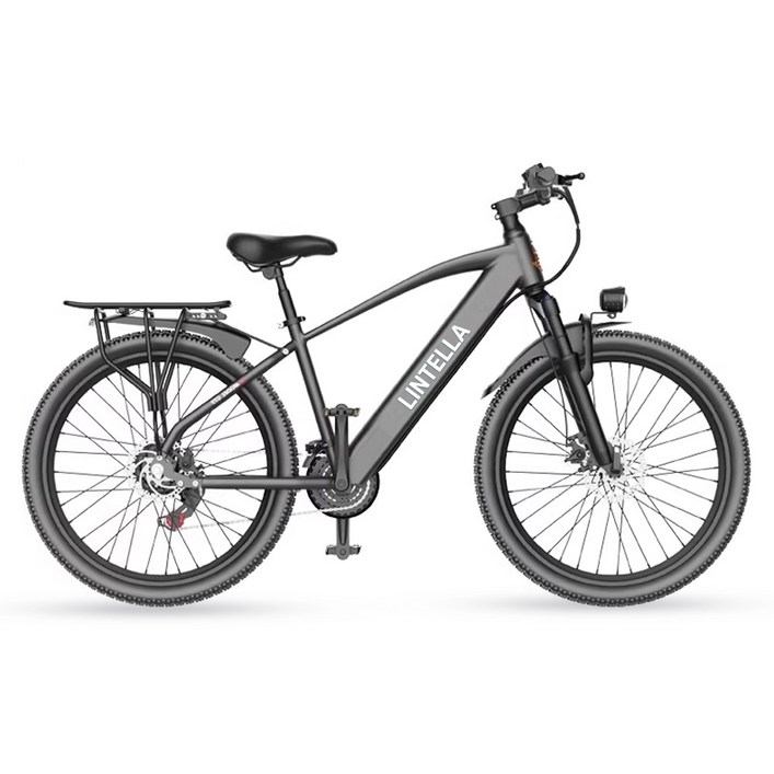 린텔라 전기자전거 파스 배달 고출력 26인치 21단 400W PAS 로드 전동 자전거, GT3 블랙 스포크휠, 스틸