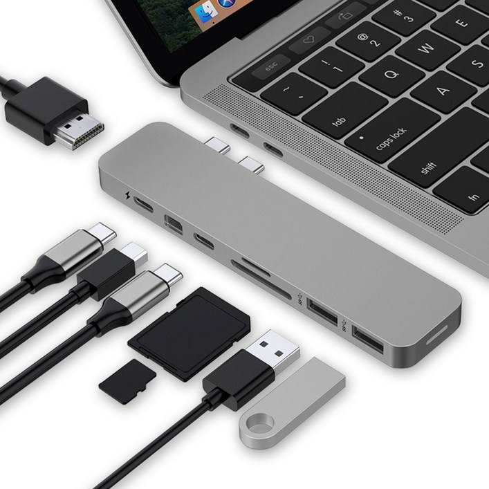 하이퍼 드라이브 GN28D 8in2 C타입 썬더볼트 멀티허브 4K HDMI miniDP 듀얼모니터 40Gbps 100W PD충전 맥북 노트북, 그레이, 1개 하이퍼 드라이브 GN28D 8in2 C타입 썬더볼트 멀티허브 4K HDMI miniDP 듀얼모니터 40Gbps 100W PD충전 맥북 노트북, 그레이, 1개