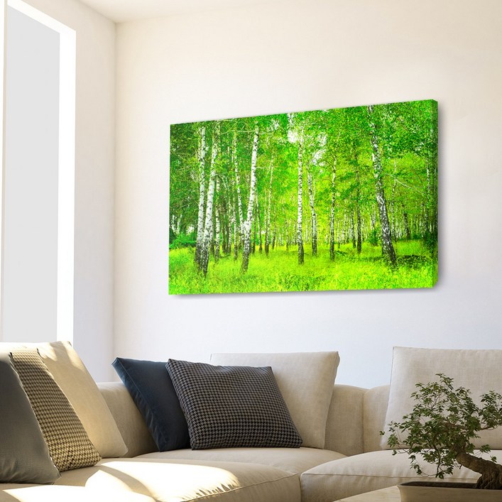 아란아트 부자되는그림 황금 자작나무그림액자 거실벽인테리어, 10 푸르른 자작나무
