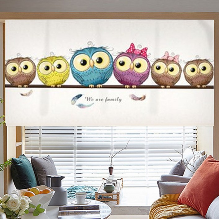 다용도 가리개커튼 바란스 주방 책장 찍찍이가리막