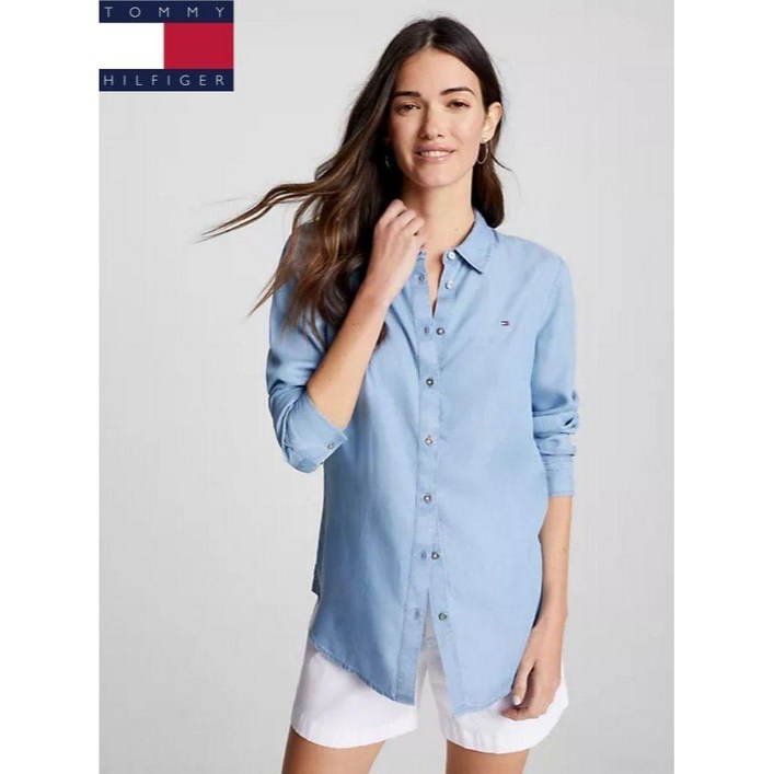 타미힐피거여성 리오셀 긴팔 레귤러 핏 셔츠  미국현지 당일출고