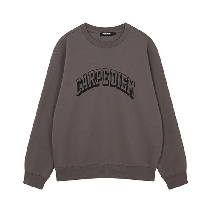 잠뱅이 공용 레터링 그래픽 맨투맨 티셔츠 세미오버핏 AM4WTS891DG